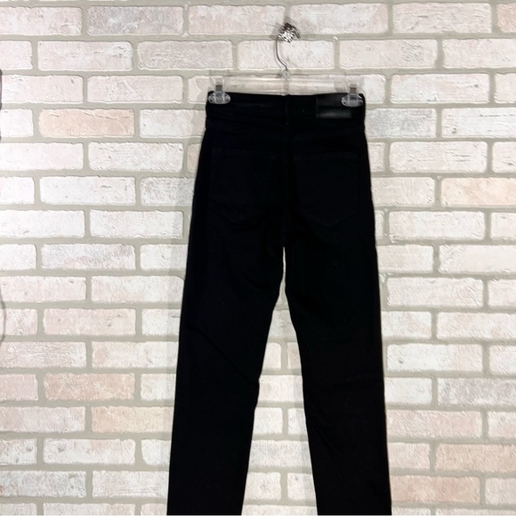 Everlane High Rise Slim Straight Button Fly Cigarette Jeans in Black Size 25 - Picture 11 of 12